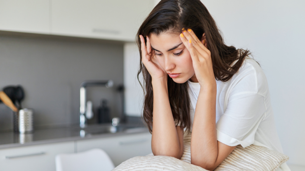 Depressed woman with PCOS